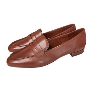 Cole Haan Womens Tarese Soft Penny Loafers Brown Leather Size 11 Classic Preppy